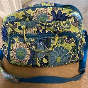 Vera Bradley weekender bag. Slides onto suitcases.